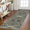 Vintage Persian Runner Rug, Non-Slip Hallway Carpet,Traditional Oriental Pattern Long Floor Mat for Entryway  Home Decor