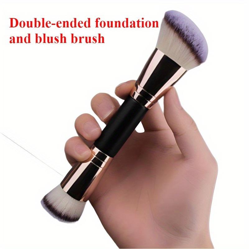 1PCDouble-head blush foundationsingle for contouring and tanning, soft nylon bristles, fragrance-free, makeup stick for all skin