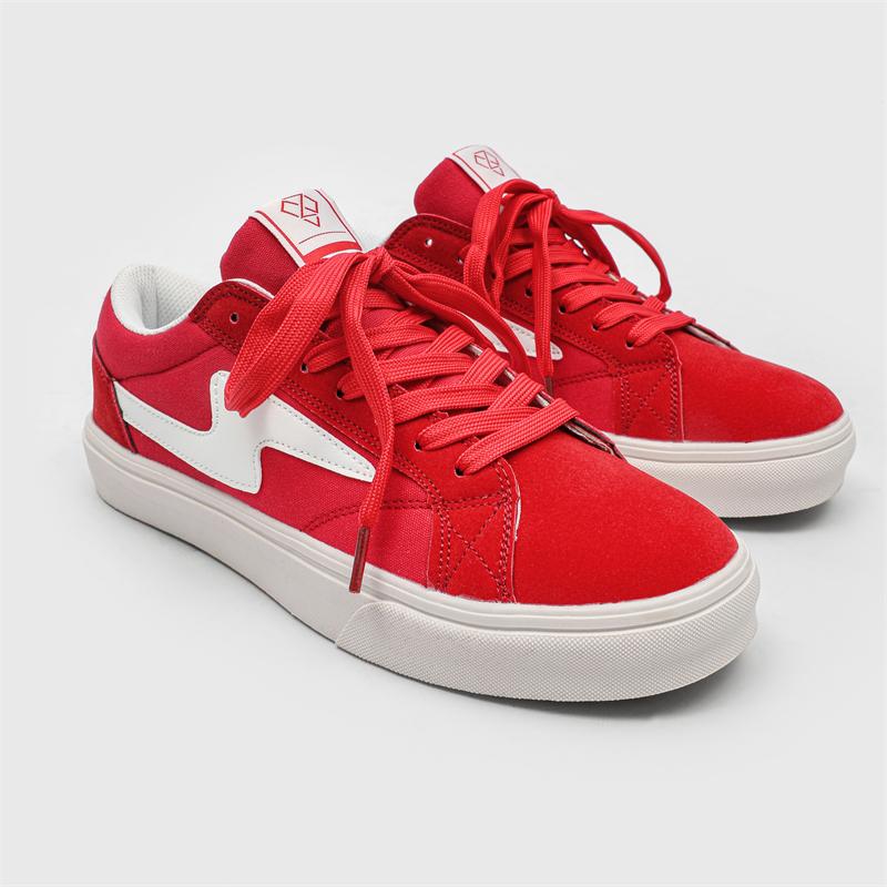 

Autumn Large Size Breathable Casual Sneakers Outdoor Tennis Sport Shoes Couple Trainers Canvas Skateboard Flat Shoes 36 красный