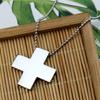 Stainless Steel Cross Pendant Anime EVA Katsuragi Misato Necklace for Women Cosplay Jewelry Beads Chain Charms Amulet Necklaces