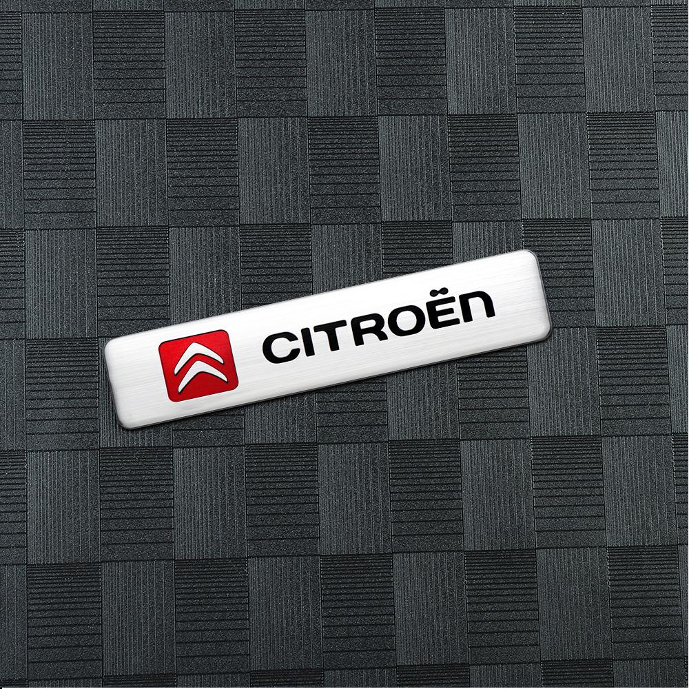 1 pz Distintivo in Alluminio per Auto Adesivo Laterale Carrozzeria Parafango Bagagliaio Decorazione Decalcomania Styling Per Citroen C1 C2 C3 C4 Picasso C4L C5 C-ELYSEE C6 C8