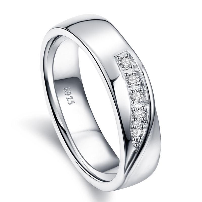 

S925 Silver Christmas Ring: Fashionable Women s Micro-Pave Index Finger Jewelry with Free Engraving Size 7
