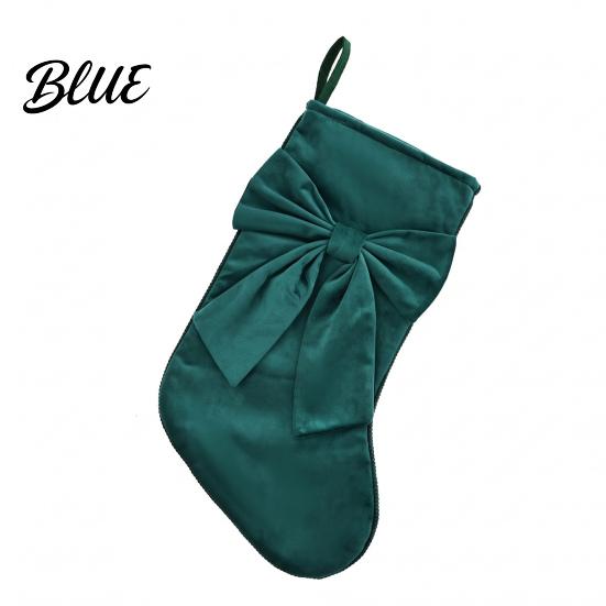 Home Decor for Christmas Tree Soft Velvet Stocking Fireplace Decor Large Hanging Gift Bag Storage Pouch with Bow Plush Candy Tote Kids Festive