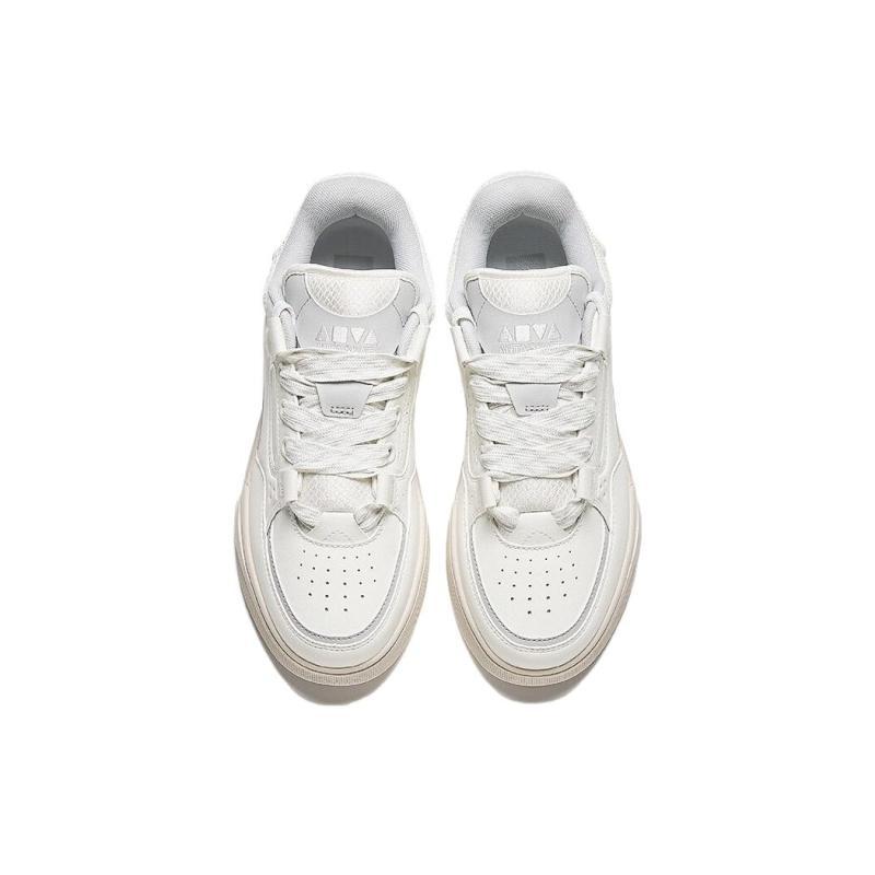 Anta AOJIE Anti-Slip Wear-Resistant Low-Top Skateboard Shoes Men's White Gray Sneakers 912348040-2