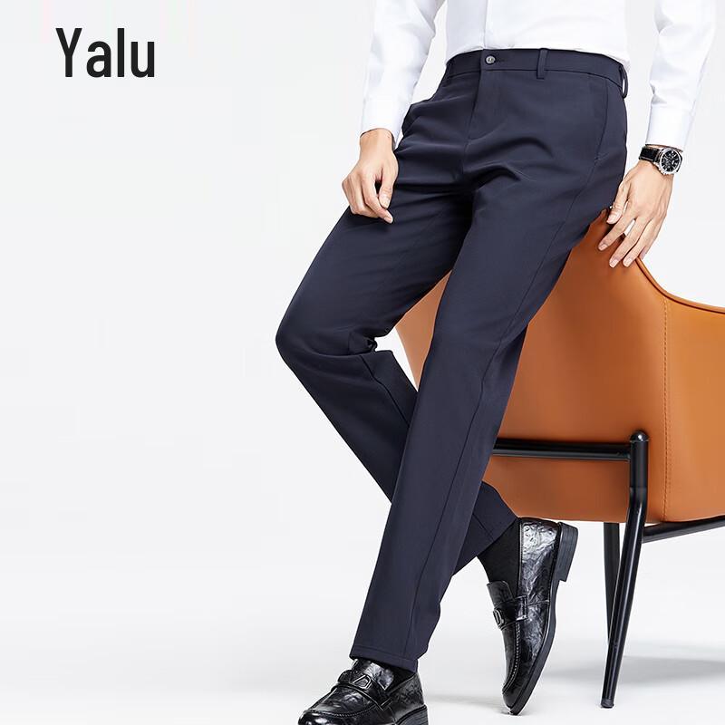 Yalu Men's Anti-Wrinkle Straight-Leg Business Casual Pants