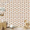Squirrel Wallpaper White and Orange for Living Room and Bedroom 50x1000