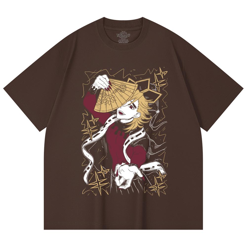 230 g/m² 100% Baumwolle Demon Slayer V39 Doma Druck Unisex Schweres Baumwoll-T-Shirt
