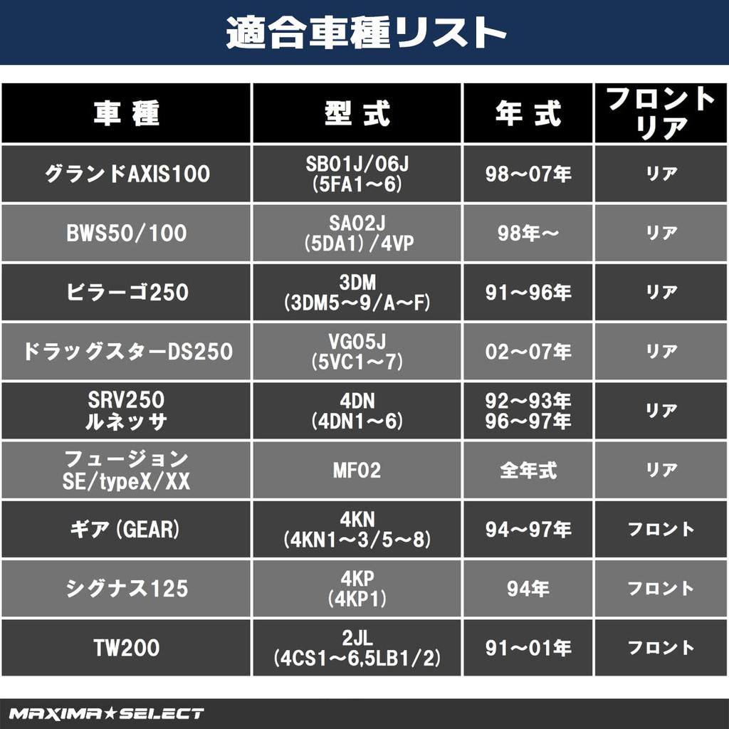MAXIMASELECT Honda Fusion MF02 Rear Brake Shoe Maintenance Parts