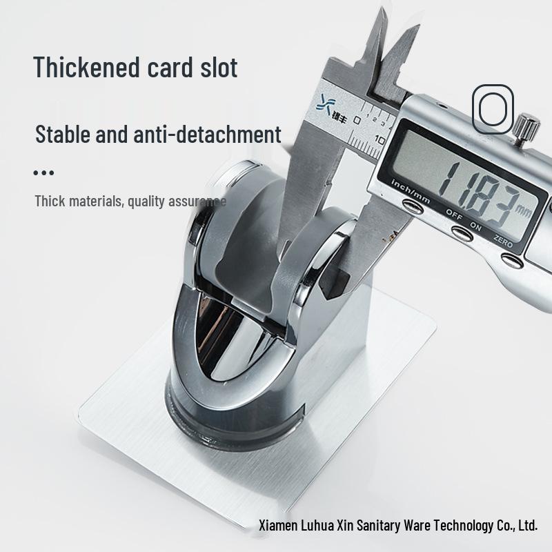 No-Drill Suction Cup Shower Holder: Movable Wall Mount for Bathroom Accessories