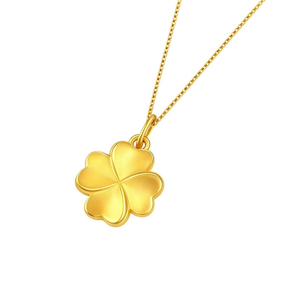 Four Petal Gold Necklace for Women, Pendant Choker Chain, Daily Date Accessories, Birthday Valentine's Day Jewelry