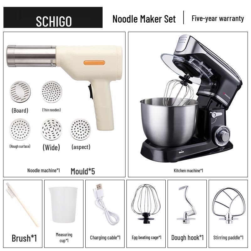 Chigo Multifunktionale Küchenmaschine: Automatischer Teigkneter, Gewerbemixer, Milchmixer und Eierschläger