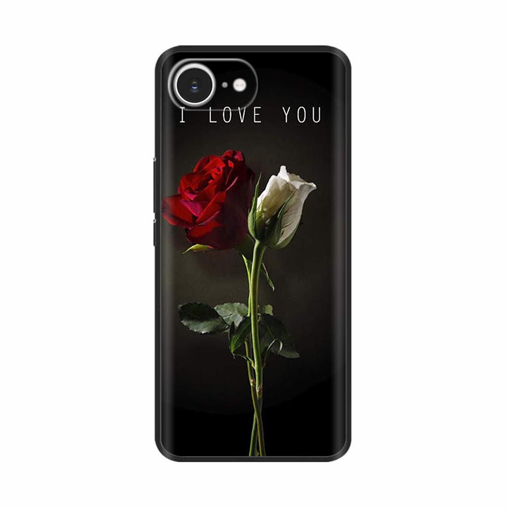 Luxus Silikon Hülle Für iPhone 16e SE 2025 Rückabdeckung auf Für Apple SE4 iPhone 16E A3409 Handy Hüllen Blumen Bemalte Hüllen Schale
