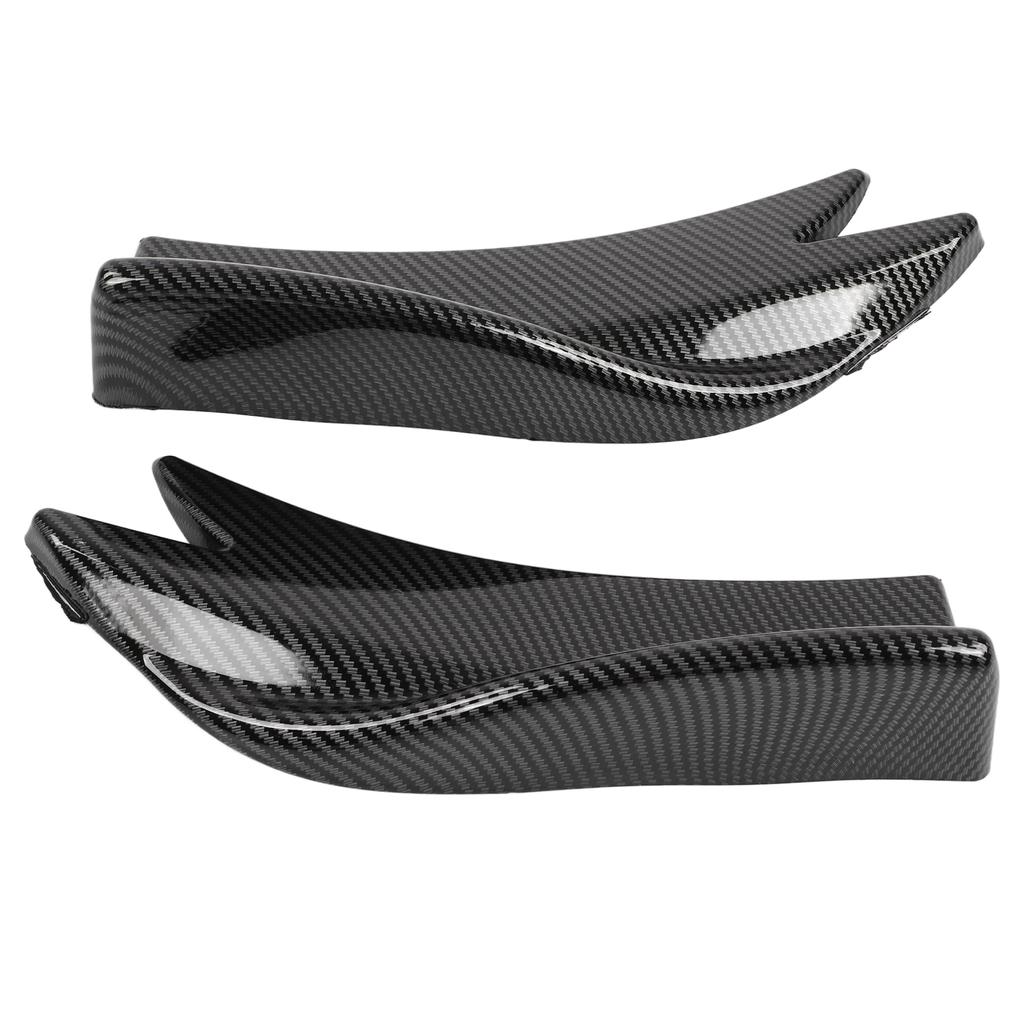 2pcs Rear Bumper Side Spoiler Carbon Fiber Style Surround Decoration Universal for Car