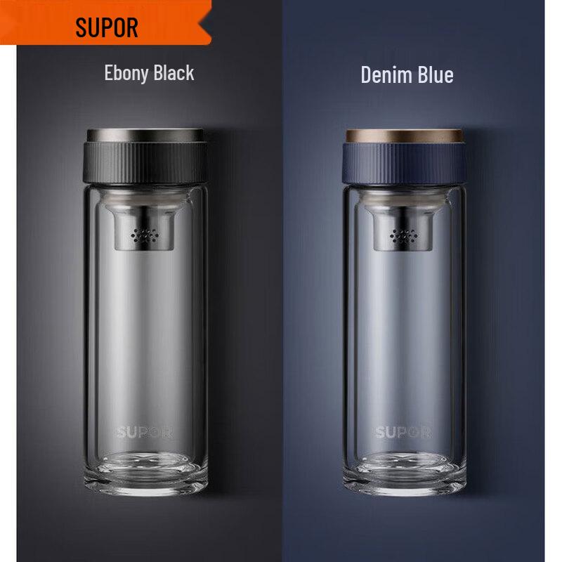 SUPOR Shang Series 330ML Heat-Resistant Double-Layer Glass Mug