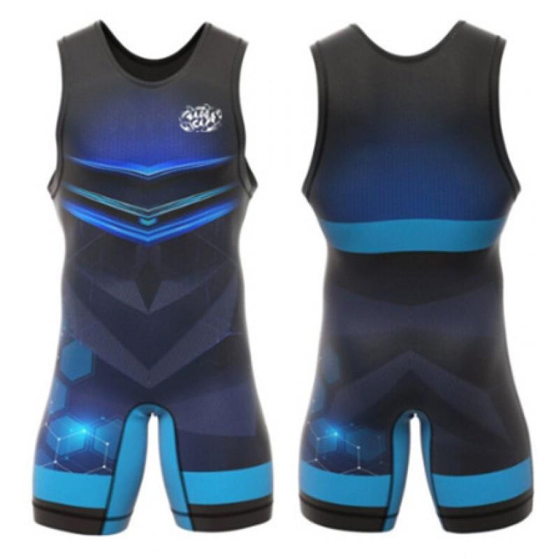 Tuta Singola da Wrestling per Uomo Donna Uniforme Alta Elasticità Tuta da Allenamento Competizione Freestyle