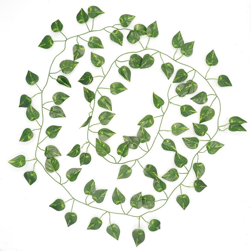 

2M Simulation Green Vine Decoration Plastic Ivy Vine Scene Decoration Props Simulation Green Ivy Leaf Vine Decor GreenVine Decor