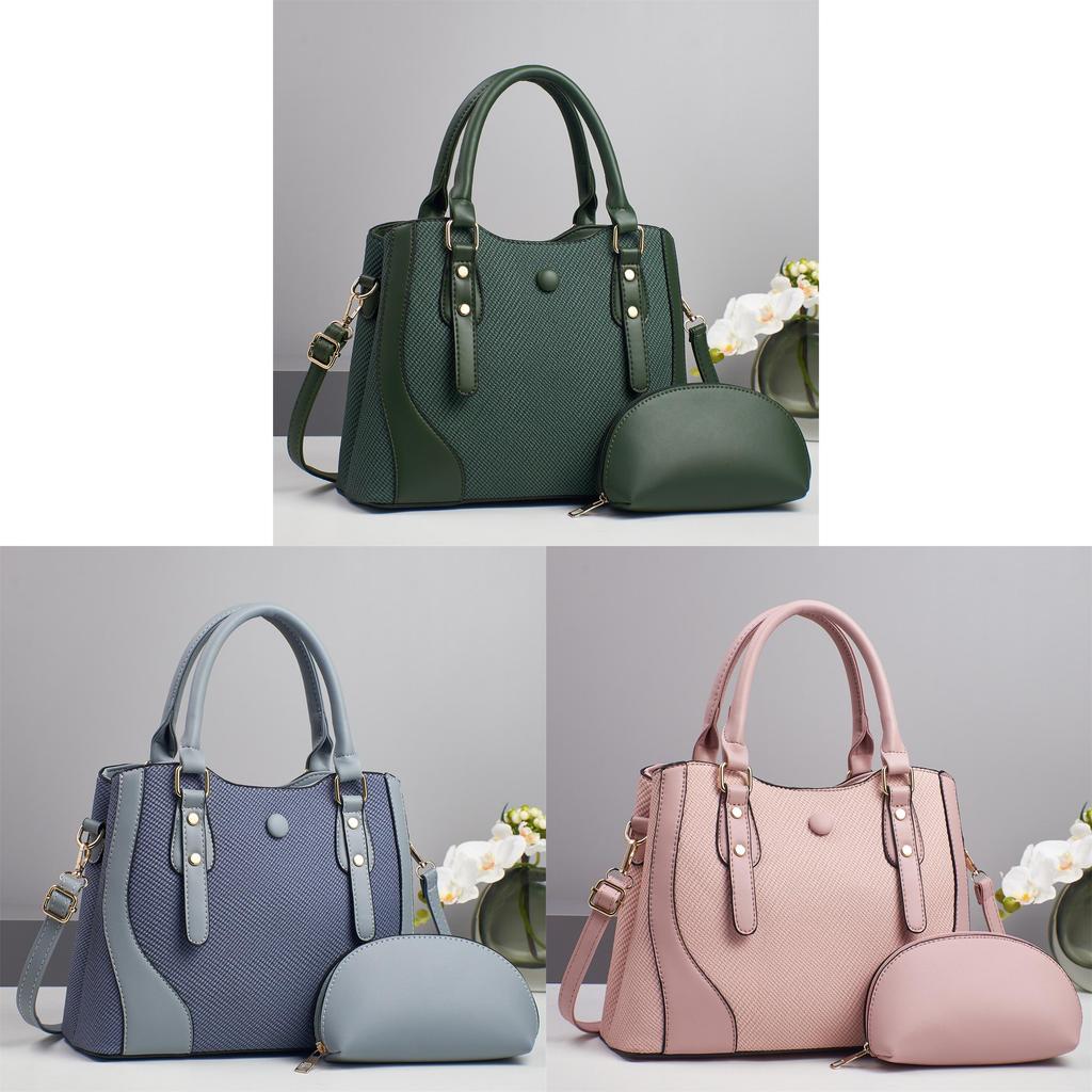 Pu Material Large Capacity Tote Bag For Women With Zipper Pockets For Daily Use