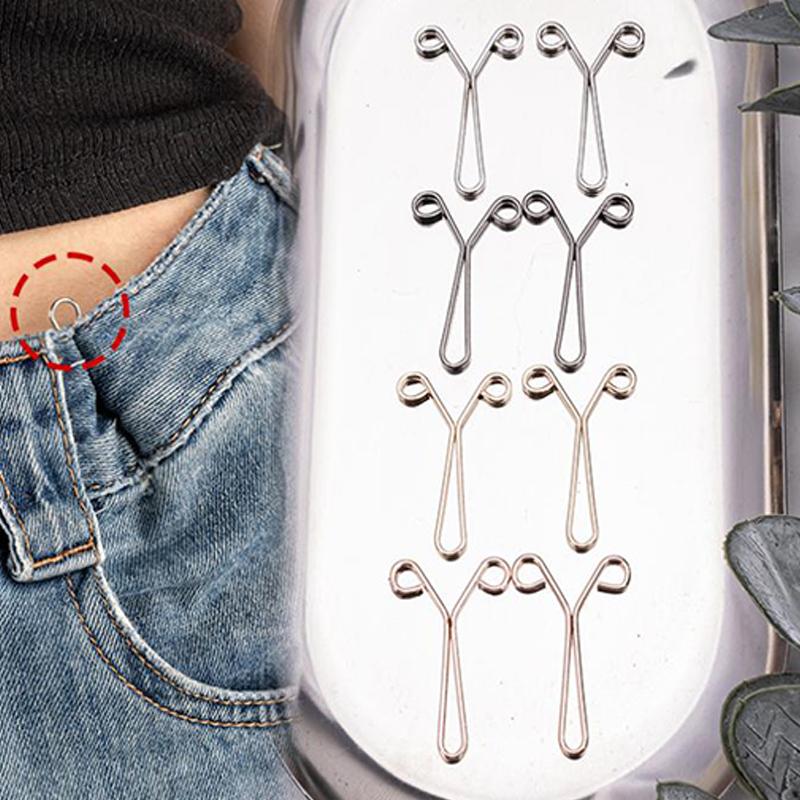 Tighten Waist Buckle U-Shaped Adjustable Snap Button Jeans Buttons No Trace Detachable Pants Clips Clothing Accessories Tool