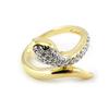Gold Plated Ring 'Temptation' Golden White - 18 Mm
