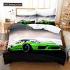 Sport Racing Car Duvet Cover Set Blue Race Car Bedding Set Full Size Boys Blue Flame Extreme Speed Sports Car Comforter Cover