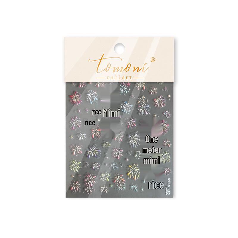

Tomoni Metal Fireworks Nail Art Stickers - Popular Japanese Stationery