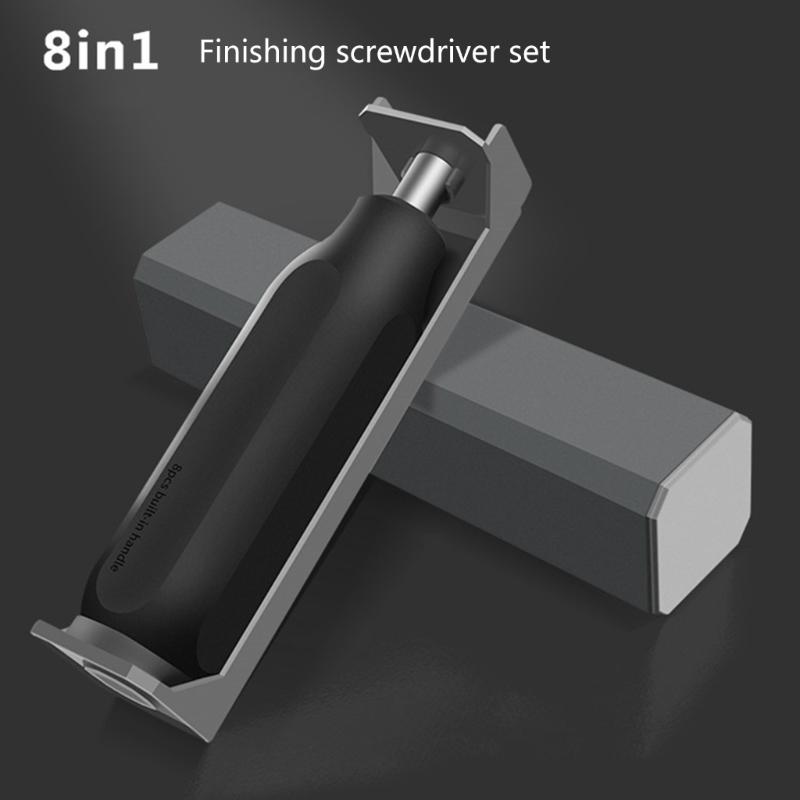 Multiple Functional Screwdriver Kit 8 Magnetic Tip Sturdy Steel Construction Compact Carrying Case