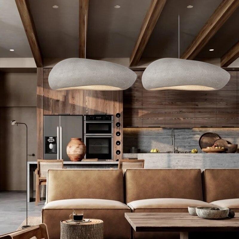 Restaurant  Dinning Island Coffee Shop Bar Children's Room Rock Wabi Sabi  Personality Handmade Polystyrene Indoor Pendant Lamp