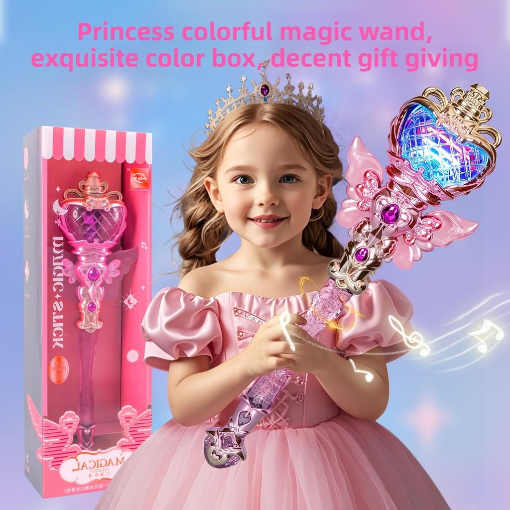 Girl Light Sound Crystal Magic Wand With Music And Flashing For Children Entertainment Play