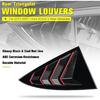 For Tesla Model 3 2017-2023 Car Rear Louver Window Side Shutter Cover Trim Sticker Vent Scoop ABS Carbon Fiber Red Accessories