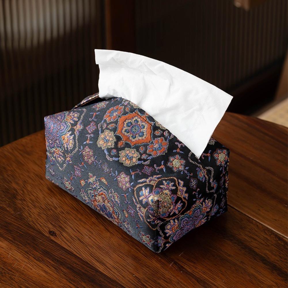 Retro Style Tissue Box Exquisite Napkin Case Desktop Decorate Napkin Paper Holder  Office
