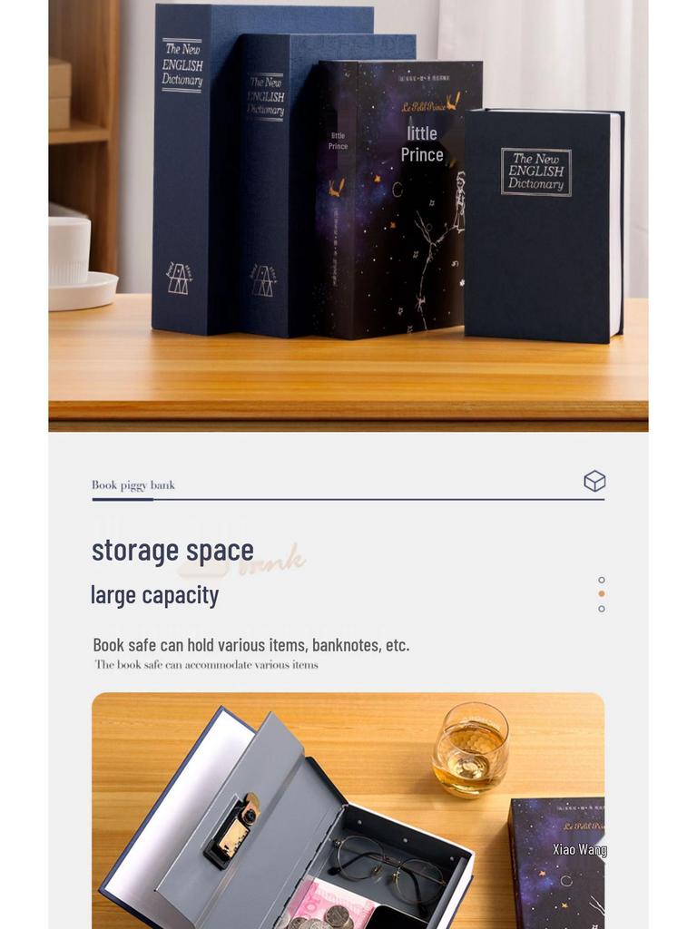 Book Piggy Bank Cabinet: Secure Password Safe for Kids 2025