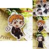 Cartoon Harry Potter Snape Malfoy George Bill Movie Character Pendant Keychain For Gift Giving And Travel Souvenir