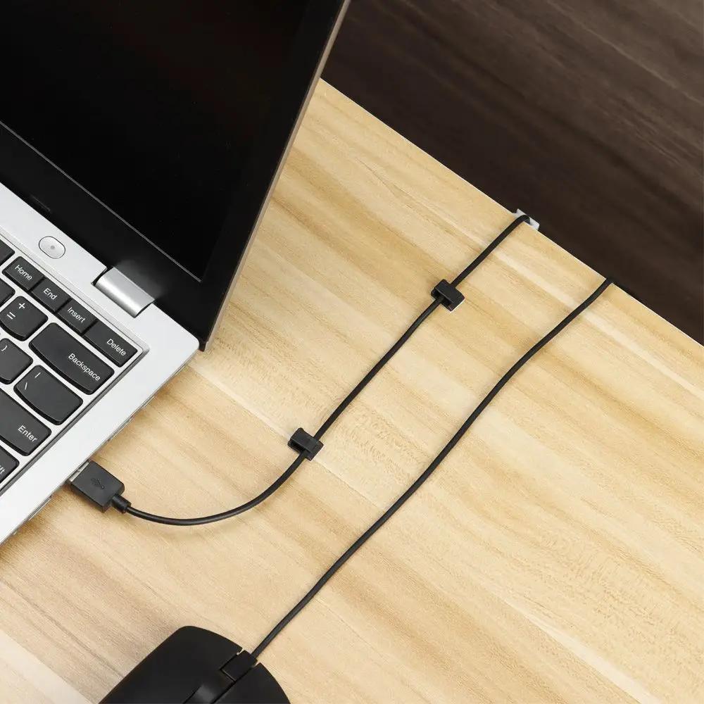 Self-adhesive Cable Clamp Wire Tie Wire Holder Organizer Cord Management Table Desk Storage Fixing Clip Electrical Equipment