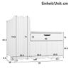 Modern 3-door shoe cabinet with drawer & seat cushion – White – Shoe cabinets and shoe benches