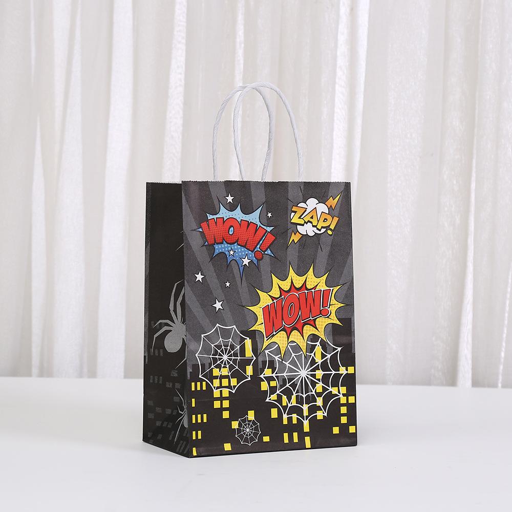 StoBag, Superhero Gift Bags Recyclable Paper with Handles for Kids Birthday Children's Day Comic Parties Favors Durable Packing