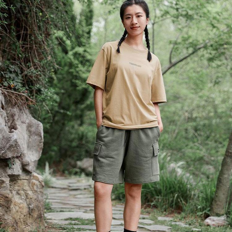 Timberland Casual Letter Print Short Sleeve T-Shirt Unisex Tops Light-Earth A5UZ3-269