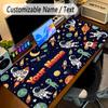 Astronaut Space Theme Personalized Mouse Pad Custom Name Text Non Slip Desk Pad For Laptop Office Desktop