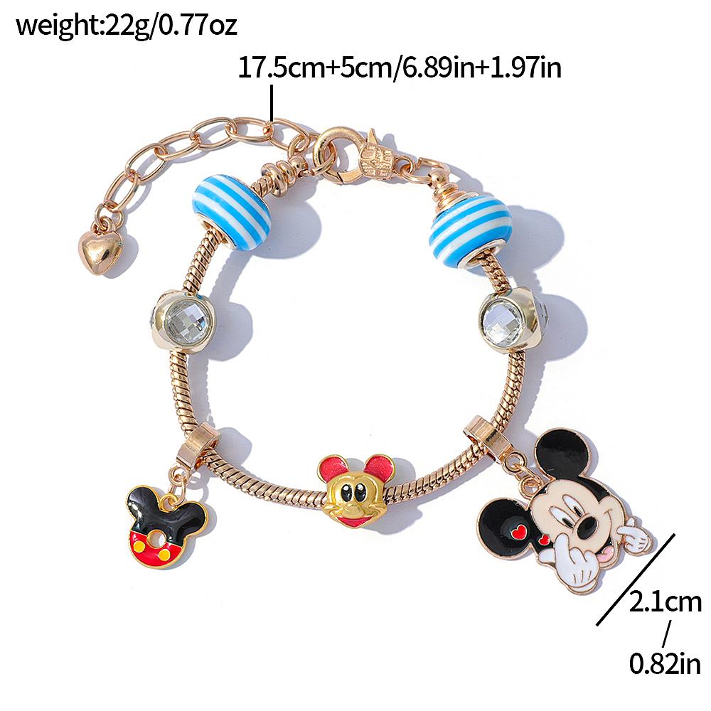 Charms Anime Dessin Animé Disney Bracelet Mickey Mouse pour Femmes Bijoux Mignons Pendentif Accessoires Bracelet pour Filles Cadeau