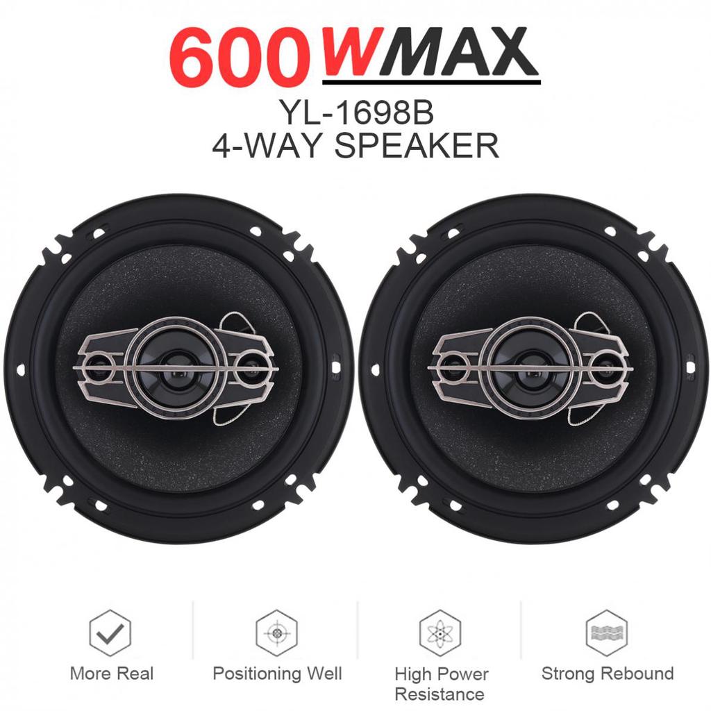 12V 5/" 400W 4-Way High Quality 92db Car Audio Speaker Coaxial SubWoofer Horn New