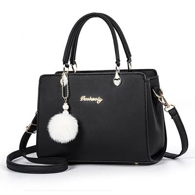 Decorazione a pompon borsa a tracolla piccola elegante