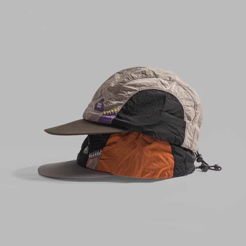 Sunscreen sunshade retro function wind flat brim baseball cap outdoor hiking color matching parent-child baseball cap