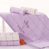 Juego de sábanas de toalla facial de mano de baño suave de aromaterapia de lavanda con bordado de algodón