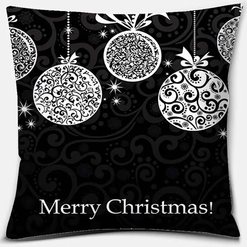 Christmas Themed Pillowcases Car Accessories Office Santa Claus Living Room Sofa Home Pillowcases