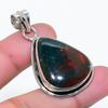 Natural Bloodstone Gemstone Handmade 925 Sterling Silver Pendant 1.73" AP-15797