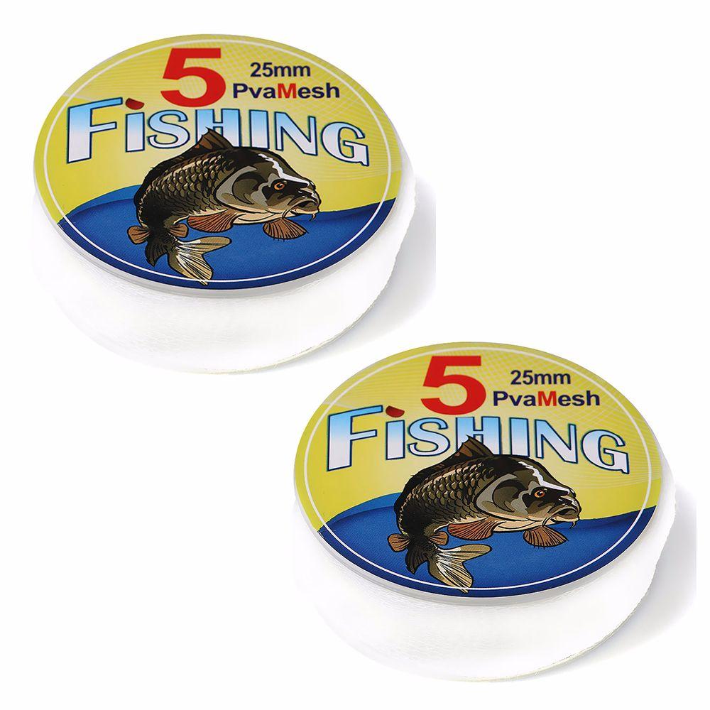 

2PCs Hot Plastic Portable Carp Coarse Fishing PVA Lure Mesh Bait Wrap Bag Water Soluble Sack