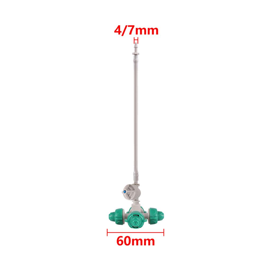 Orifice 0.5mm Cross Atomizing Micro-Nozzles Kit 6mm Hanging Vertical Misting Sprayer Landscaping Cooling Dust Removal Sprinkler
