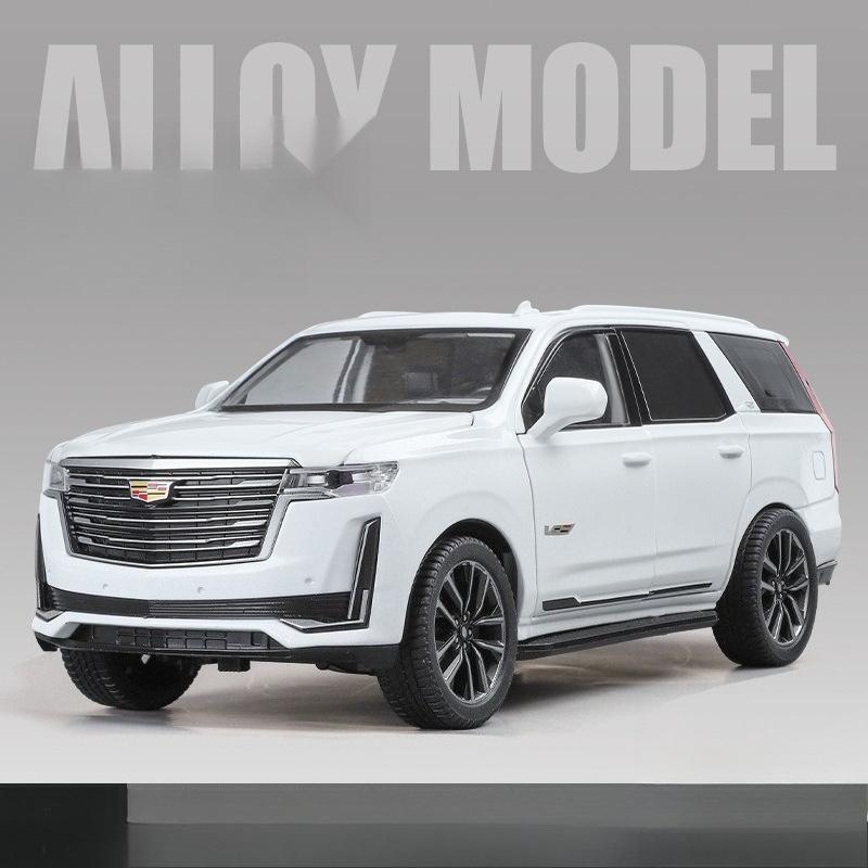 1:24 Escalade SUV Alloy Car Model Metal Die Cast Off-road Vehicle Model Simulation Sound and Light Children's Toys Boy Gift
