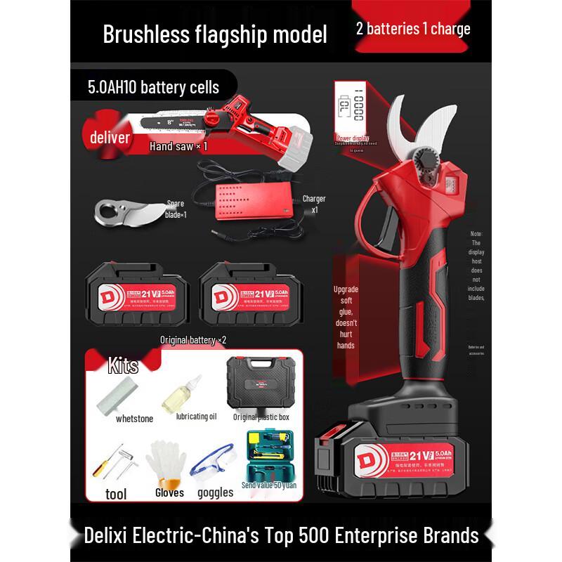 Беспроводные безщеточные секаторы WBT Delixi, штекер CN (адаптер в комплекте)