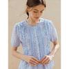 INMAN Fresh Wrinkled Polka Dot Ruffle Blouse