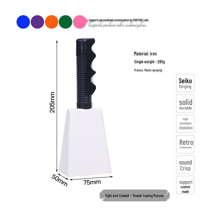 Three-Inch & Four-Inch Hand-Cranked Cowbells - 13 Colors, Perfect for Parties and Handicrafts